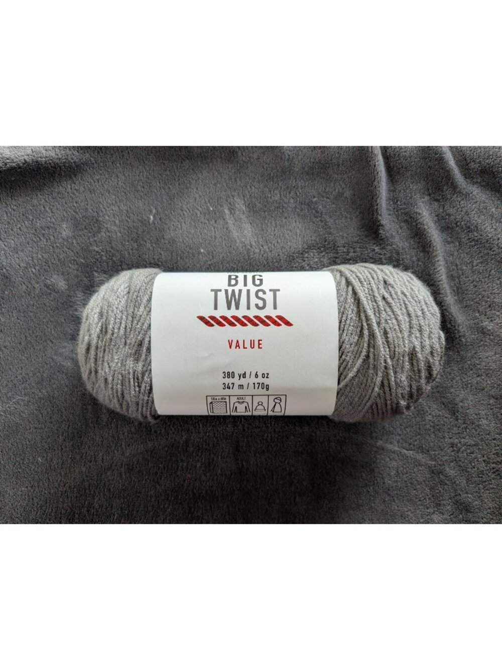 Big Twist Value Acrylic Yarn‎ - Titanium Grey